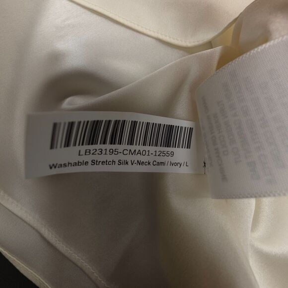 NEW Quince Washable Stretch Silk V-Neck Cami Ivory Basic Quiet Luxury Old Money - Picture 2 of 6